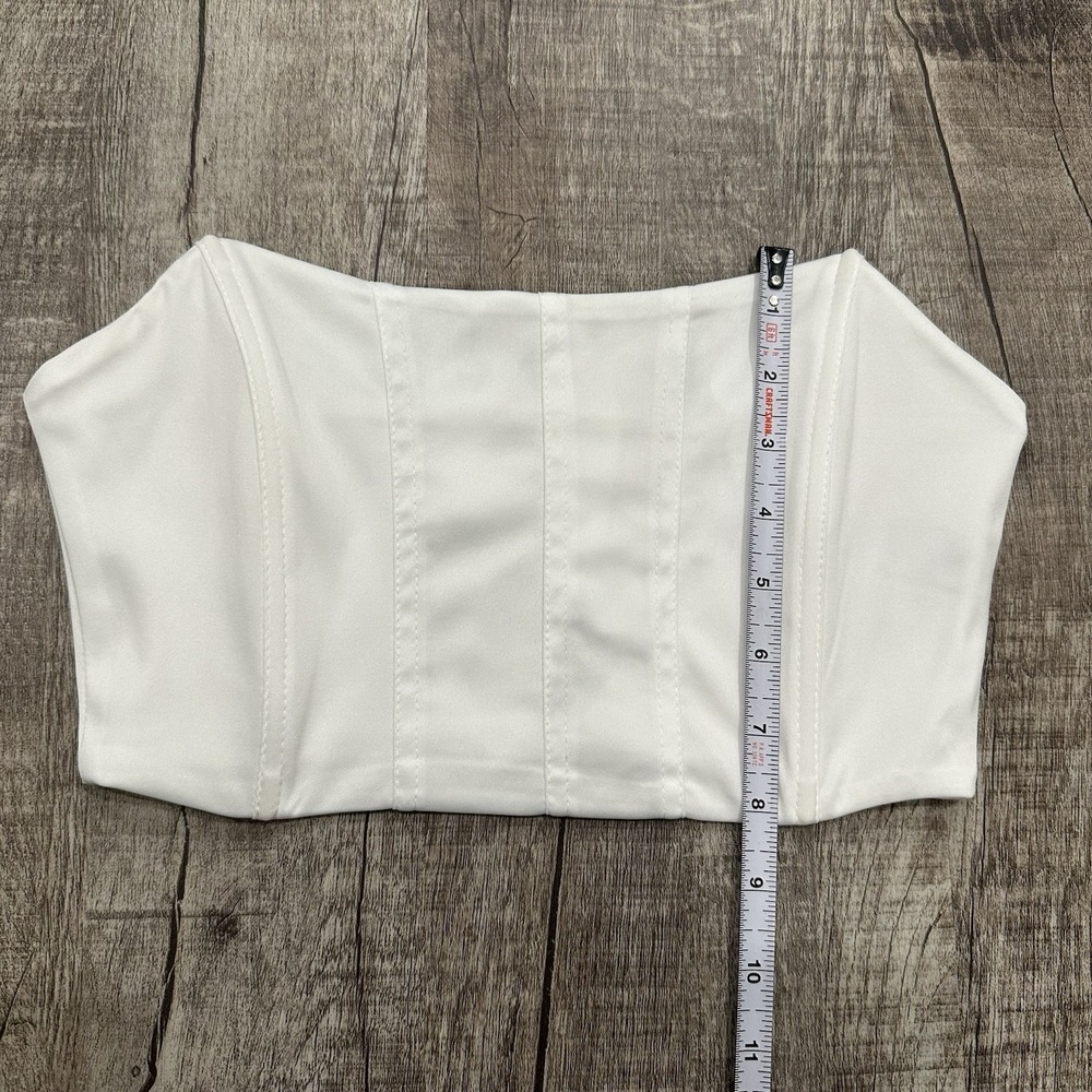 SHEIN Corset Tube Tops‎ S Blue & White Structured Bustier Strapless Crop Set - Picture 3 of 10